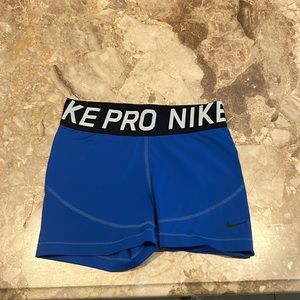 Nike Pro 3inch blue compression shorts size small